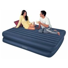 Кровать надувная Intex Rising Comfort 152см х 203см х 48см с встроенным электронасосом,