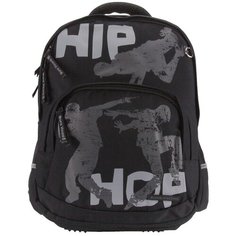 Рюкзак BrunoVisconti® классический черный с эргономичной спинкой «ХИП-ХОП» Арт. 12-002-077/01