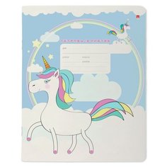 Тетради 18 листов в клетку "МОДНЫЕ ЕДИНОРОГИ" 5 ВИДОВ. Набор 10 штук. обложка в ассортименте Альт