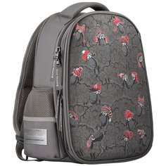 Рюкзак- облегченная капсула СЕРЫЙ с эргономичной спинкой "ЗАБАВНЫЕ БАРАШКИ" Bruno Visconti