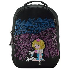 Рюкзак эргономичный черный "ПРИНЦЕССА СО ЩЕНОЧКОМ" Bruno Visconti