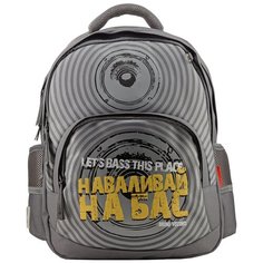 Рюкзак BrunoVisconti® классический серый с эргономичной спинкой «BASS» Арт. 12-002-147/05