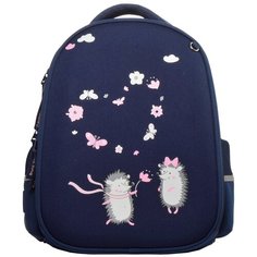 Рюкзак- облегченная капсула синий с эргономичной спинкой "ЕЖИКИ.РОМАНТИКА" Bruno Visconti