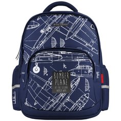 Рюкзак BrunoVisconti® классический синий с эргономичной спинкой «КОНСТРУКТОР» Арт. 12-002-144/02