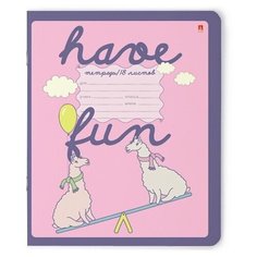 Тетради 18 листов в линейку "ДАВАЙ, ЛАМА, ДАВАЙ!". Набор 10 штук. обложка в ассортименте Альт