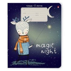 Тетради 12 листов в линейку "MAGIC NIGHT". Набор 10 шт. Цена за 10 шт. 5 видов обложка в ассортименте Альт
