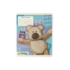 Тетради 24 листа в линейку серии "МИШКА ТЕДДИ". Набор 10 шт. Цена за 10 шт. обложка в ассортименте Альт