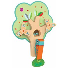 Развивающая игрушка Oribel Vertiplay настенная Занятой дятел оранжевый/зеленый/голубой/бежевый