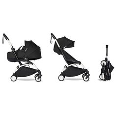 BABYZEN YOYO² Коляска 2 в 1 с жесткими бортиками Black, Белая рама
