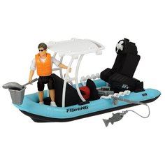 Лодка Dickie Toys Playlife Fishing Boat (3833004) 1:24, 20 см, голубой