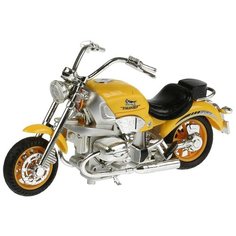 Мотоцикл ТЕХНОПАРК чоппер (ZY797885-R), 17 см, желтый/серебристый
