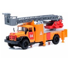 Автокран ТЕХНОПАРК ЗИЛ-131 Аварийная служба (CT10-001-FT1) 1:43, 22 см, оранжевый