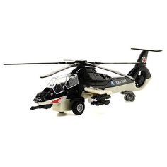 Вертолет ТЕХНОПАРК Черная акула (CT12-465) 1:43, черный/бежевый
