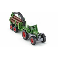 Трактор Siku Fendt с прицепом для бревен (1645) 1:87, зеленый