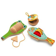 DJECO набор инструментов 06020 голубой/зеленый/желтый/бежевый