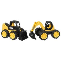Набор техники HTI Экскаватор и мини-погрузчик JCB (1416460.UNI), 18 см, желтый/черный