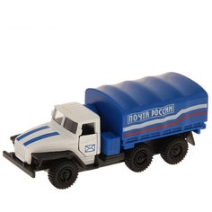 Грузовик ТЕХНОПАРК Урал Почта России (SB-15-35-T1-WB) 1:48, 12 см, синий