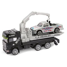 Набор машин Пламенный мотор 870520, 12 см, черный/белый