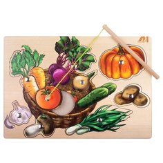 Рыбалка Деревянные игрушки Овощная корзинка бежевый/оранжевый/зеленый
