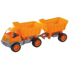 Грузовик ZEBRATOYS с прицепом Active в коробке (15-10172), 53 см, оранжевый