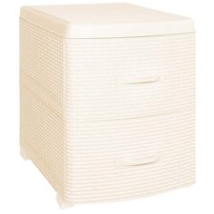 Комод Violet Ротанг 2 секции , размер: 38х48 см , цвет: слоновая кость