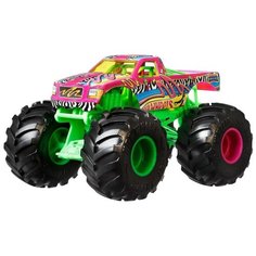 Монстр-трак Hot Wheels большой Торк Террор GTJ41 1:24, розовый/зеленый
