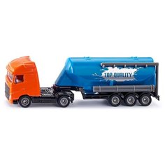 Грузовик Siku Volvo FH16 с прицепом-цистерной (1792) 1:87, 21 см, оранжевый/синий