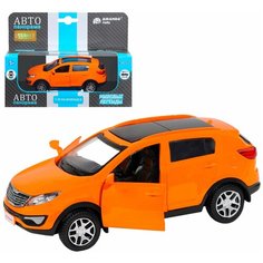 Машинка детская, металлическая, инерционная, Автопанорама, коллекционная, 1:39 KIA SPORTAGE R, оранжевый, открывающиеся двери, капот
