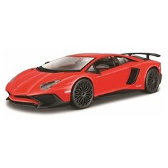 Bburago Машинка металлическая Lamborghini Aventador SV Coupe, 1:24, красная