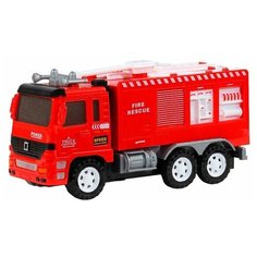 Машинка детская инерционная Пожарная, на батарейках, свет, звук, в/к 24,5*9*19,5 см. Компания Друзей