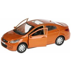 Легковой автомобиль ТЕХНОПАРК Hyundai Solaris, 12 см, золотой