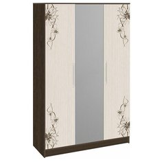 Шкаф комбинированный «Мишель» (Венге Цаво/Дуб Белфорт с рисунком) Triya