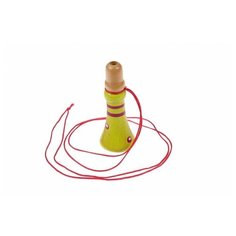 Деревянный свисток-дудочка на шнурке, желтый Bradex