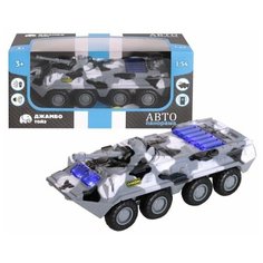 Машинка детская, металлическая, инерционная, Автопанорама, коллекционная, Танк, 1:54, цвет серый, свет, звук, в/к 17*8*6,5 см