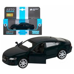 Машинка детская, металлическая, инерционная, Автопанорама, коллекционная, 1:43 Audi A7, зеленый, открывающиеся двери