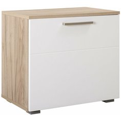 Тумба Лайн 13.234 (Дуб Крафт серый-Белый глянец) Mobi