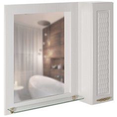 Шкаф навесной "Ладога 85" белый с подсветкой (ПВХ) Mixline