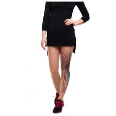 TTights Колготки Koi Fish с имитацией тату в виде бирюзового карпа (001V01C07L) , телесный, OS