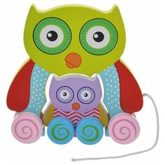 Mapacha Деревянная игрушка-каталка "Сова с совенком"