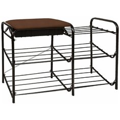 Этажерка для обуви InHome ЭТИ4 с 3 полками, со встроенным ящиком-сиденьем, 790х330х510мм и с нагрузкой до 100 кг, медный