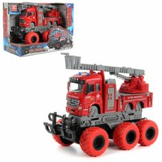 Машина металлическая Veld co 103955 MONSTER FIRE TRUCK: 6 колес, меняет форму, инерция