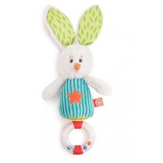 Погремушка Happy Baby Заяц Макс 330651 белый/зеленый/голубой