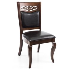 Стул Woodville Drage, дерево/искусственная кожа, цвет: cappuccino/черный