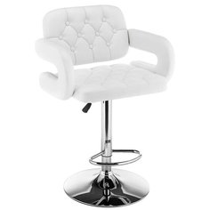 Стул Woodville Shiny, металл/искусственная кожа, цвет: белый