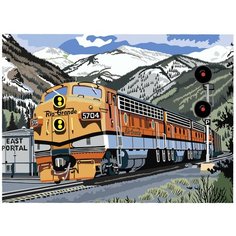 Остров сокровищ картина по номерам Поезд 29х39.5 см (661640)