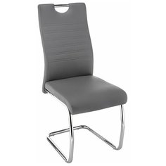 Стул Woodville Tur, металл/искусственная кожа, цвет: серый