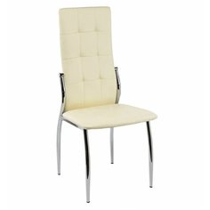 Стул Woodville Farini, металл/искусственная кожа, цвет: бежевый