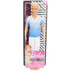 Кукла Barbie Игра с модой Кен в белых шортах и голубой рубашке, 30 см, GDV12