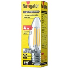 Светодиодная лампа свеча Navigator 14 006 NLL-F-C35-4-230-4K-E27