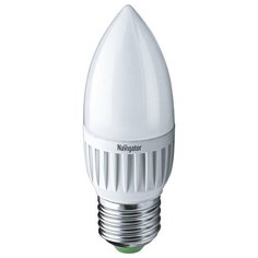 Светодиодная лампа свеча Navigator 61 250 NLL-P-C37-5-230-6.5K-E27-FR